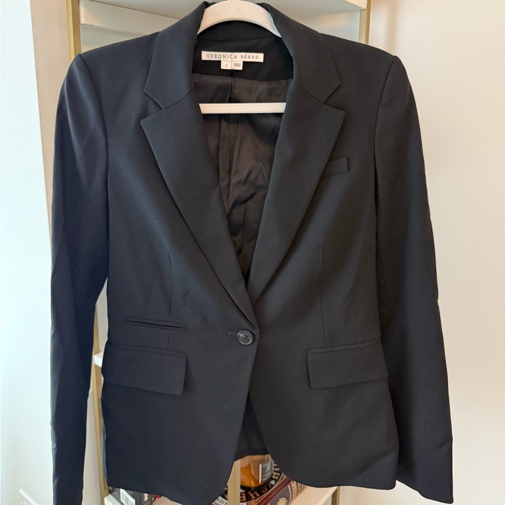 Veronica Beard Classic Black Dickey Blazer
